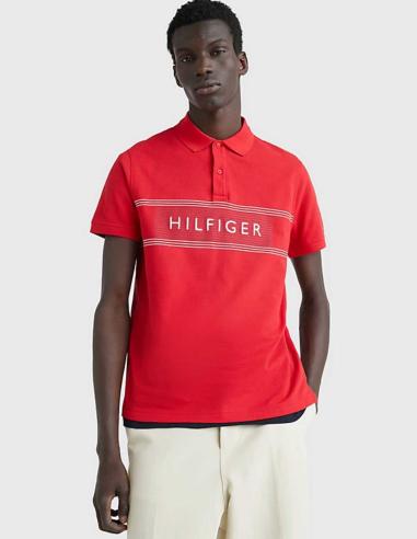 POLO TOMMY CHEST REGULAR POLO ROJO
