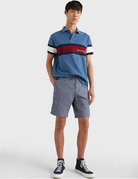 "Compra Polo Tommy Colourblock Petroleo | Última Moda | Tienda Online"