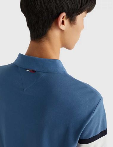 "Compra Polo Tommy Colourblock Petroleo | Última Moda | Tienda Online"