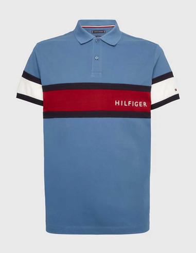 "Compra Polo Tommy Colourblock Petroleo | Última Moda | Tienda Online"