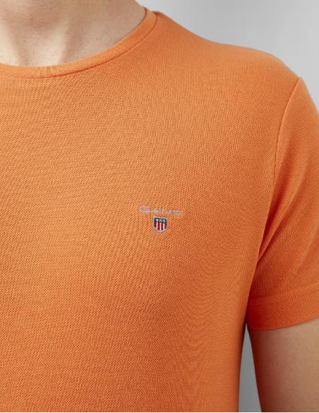 CAMISETA GANT SLIM PIQUE NARANJA