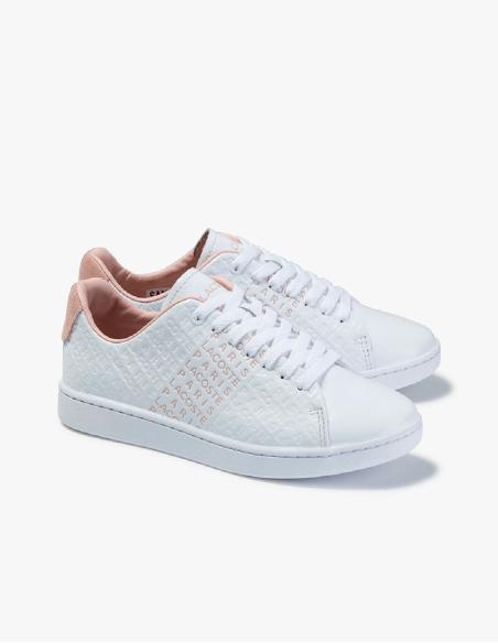 Zapatillas de tenis blancas oro rosa
