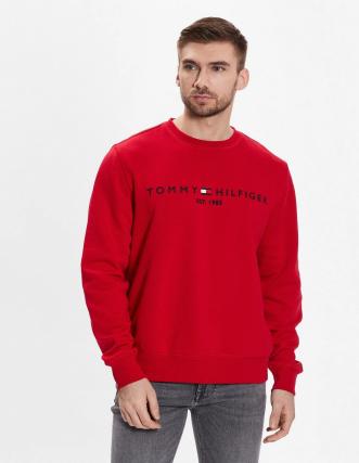Sudadera Tommy sin capucha con logo en rojo. Comprar sudadera Tommy sin capucha con logo