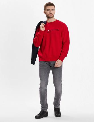 Sudadera Tommy sin capucha con logo en rojo. Comprar sudadera Tommy sin capucha con logo 2