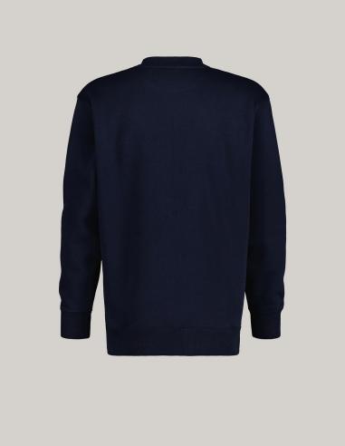 Elegante sudadera Gant azul marino cuello redondo, tejido algodón suave | Manzanos Moda