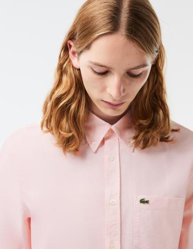 Camisa Lacoste Oxford Rosa | Modernidad y Estilo Camisa Lacoste Oxford Rosa | Modernidad y Estilo