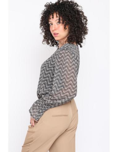 Blusa Mujer con Estampado Geométrico y | Manzanos Moda