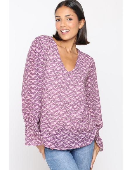 Blusa de mujer con estampado geométrico. Comprar blusas de mujer bonitas.