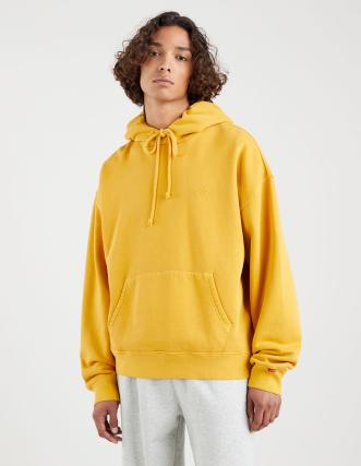 Sudadera Levi's Mujer Capucha Logo Flores Amarillo Algodón - Manzanos Moda