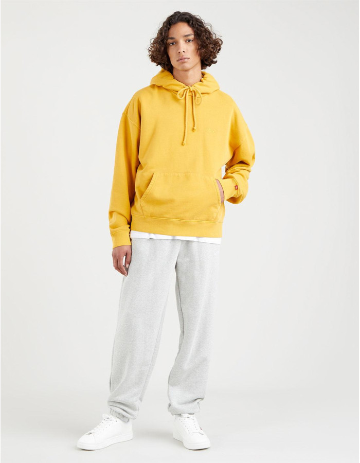 Sudadera Levi's Mujer Capucha Logo Flores Amarillo Algodón - Manzanos Moda