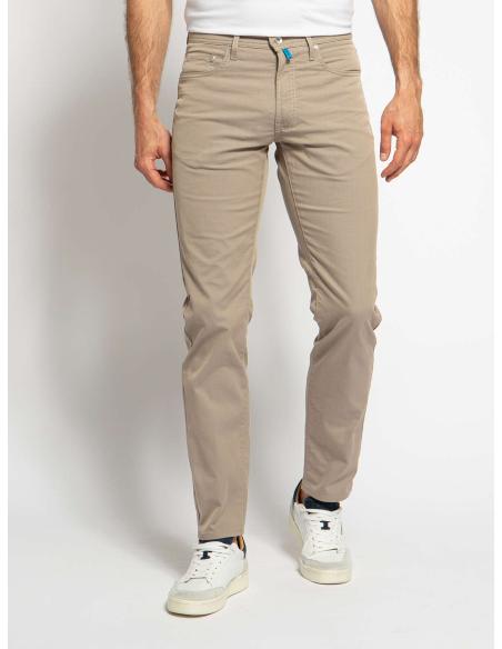 Pantalón Chino Pierre Cardin Lyon Slim Fit Hombre Beige Futureflex 5 Bolsillos