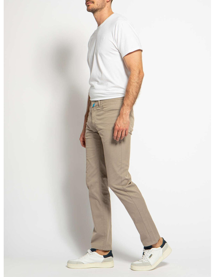 Pantalón Chino Pierre Cardin Lyon Slim Fit Hombre Beige Futureflex 5 Bolsillos