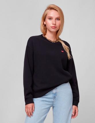 Sudadera Levi's Logo Crew Negra Hombre - 100% Algodón Regular Fit Manga Larga