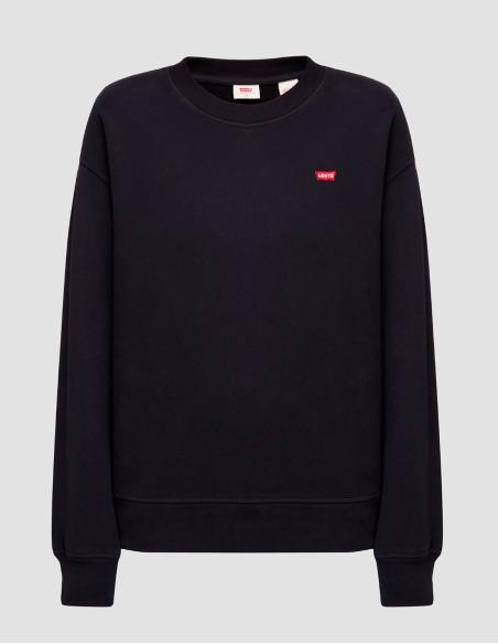 Sudadera Levi's Logo Crew Negra Hombre - 100% Algodón Regular Fit Manga Larga