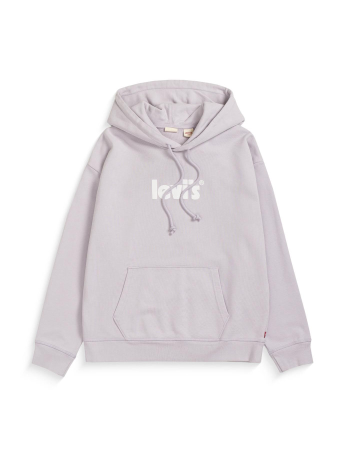 Sudadera Levi's Graphic Standard Hoodie Gris - Capucha y Logo Blanco para Mujer