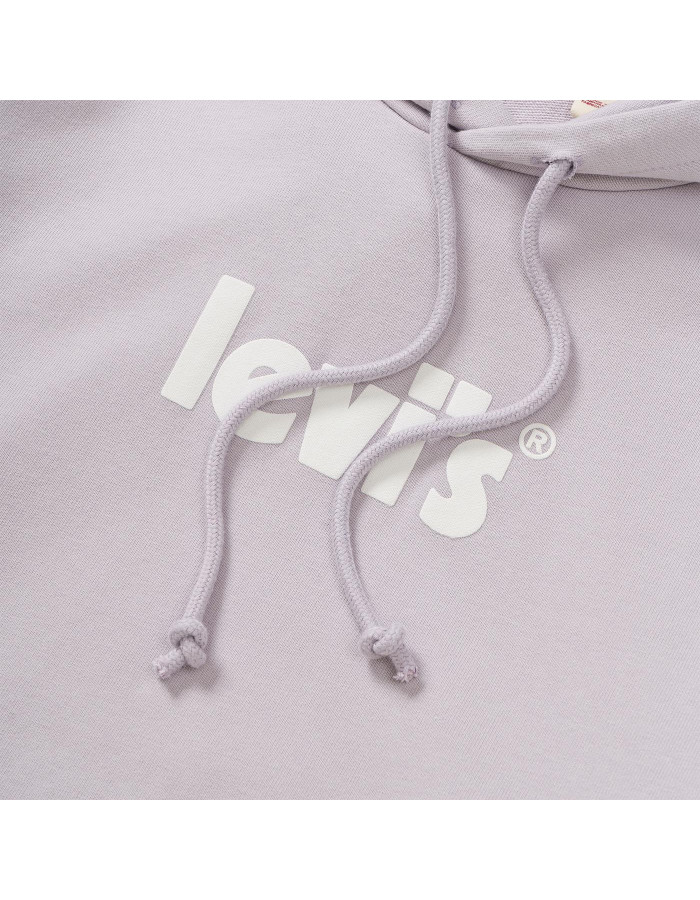 Sudadera Levi's Graphic Standard Hoodie Gris - Capucha y Logo Blanco para Mujer
