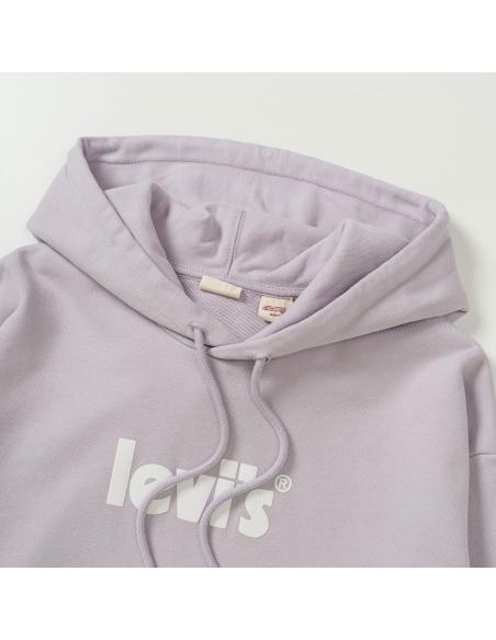 Sudadera Levi's Graphic Standard Hoodie Gris - Capucha y Logo Blanco para Mujer
