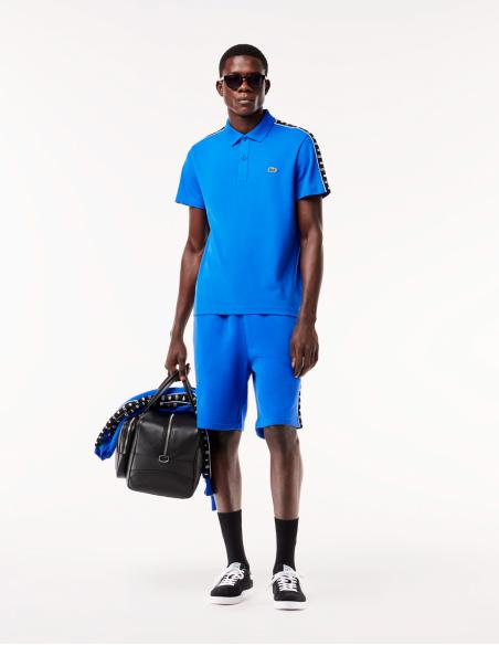 POLO LACOSTE DE PIQUÉ ELÁSTICO CON RAYA Y LOGO