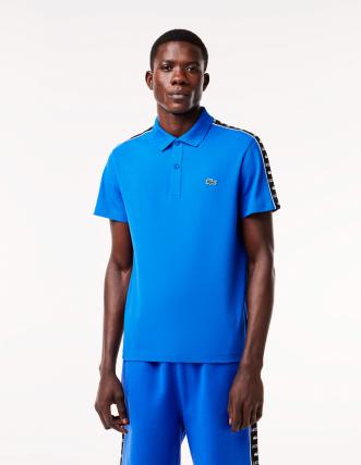 POLO LACOSTE DE PIQUÉ ELÁSTICO CON RAYA Y LOGO