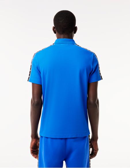 POLO LACOSTE DE PIQUÉ ELÁSTICO CON RAYA Y LOGO