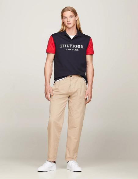 POLO TOMMY HILFIGER COLOR BLOCK CON MONOTIPO HILFIGER
