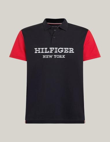 POLO TOMMY HILFIGER COLOR BLOCK CON MONOTIPO HILFIGER