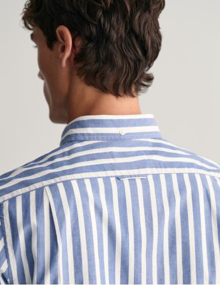 Camisa marca Gant Regular Fit de popelina a rayas anchas