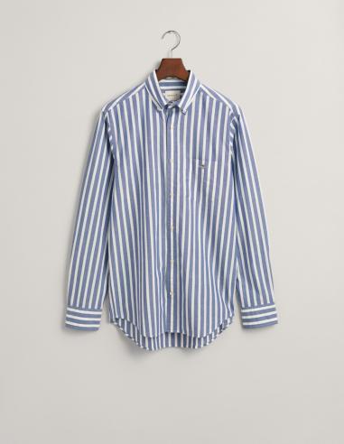 Camisa marca Gant Regular Fit de popelina a rayas anchas