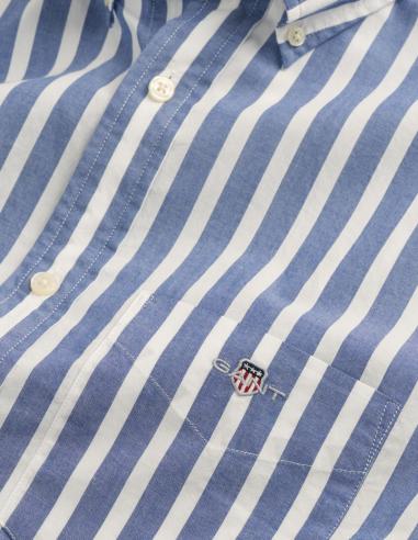 Camisa marca Gant Regular Fit de popelina a rayas anchas