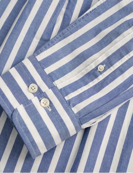 Camisa marca Gant Regular Fit de popelina a rayas anchas