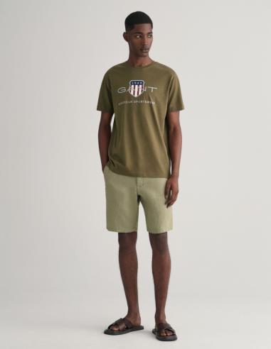 CAMISETA GANT LOGO VERDE