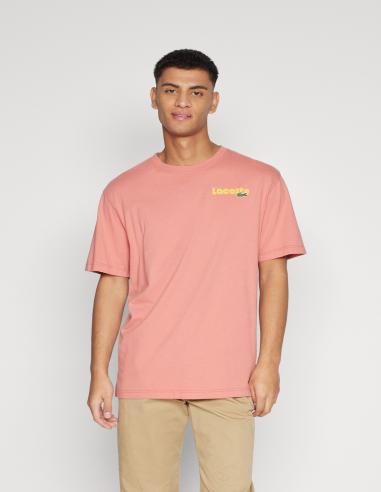 CAMISETA EFECTO LAVADO EN DEGRADÉ CON ESTAMPADO LACOSTE CAMISETA EFECTO LAVADO EN DEGRADÉ CON ESTAMPADO LACOSTE