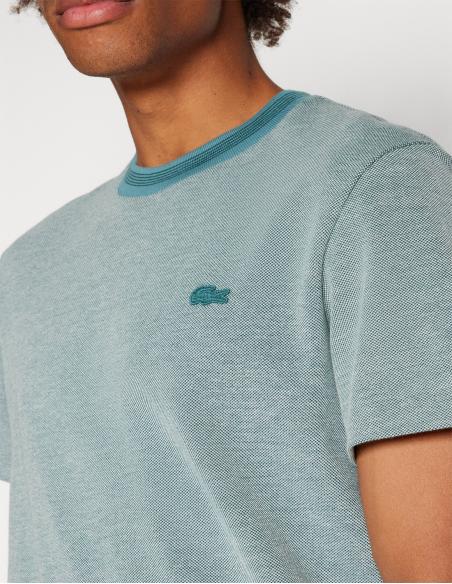 CAMISETA DE ALGODÓN CAVIAR CON CUELLO A CONTRASTE