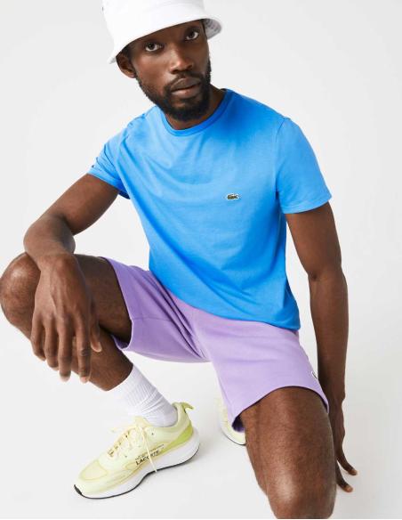 CAMISETA BASICA LACOSTE CELESTE