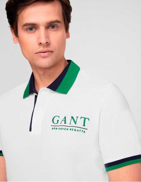 Camiseta GANT SAILING PIQUE - ¡Elegancia en blanco!