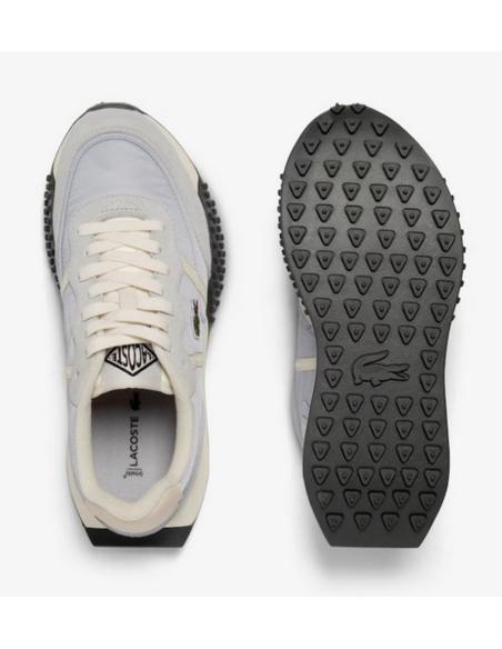 Zapatilla Lacoste blanca con suela gris