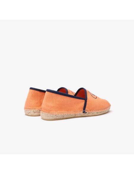 Orange canvas Lacoste espadrille shoes