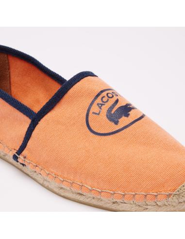 Alpargata Lacoste color salmón con suela de yute Alpargata Lacoste color salmón con suela de yute