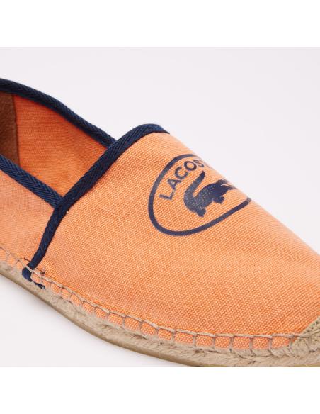 Alpargata Lacoste color salmón con suela de yute