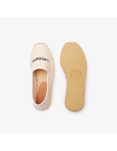 Beige Lacoste logo espadrille shoes Beige Lacoste logo espadrille shoes