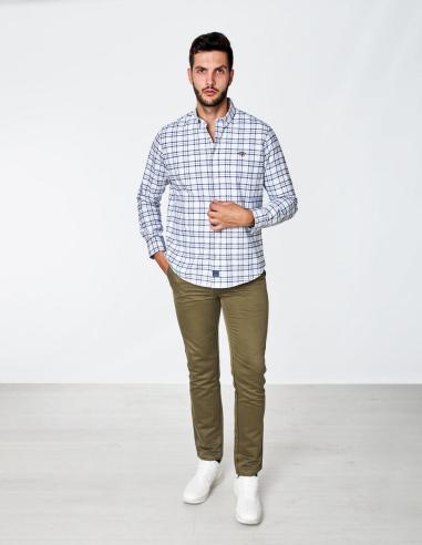 Camisa Spagnolo Oxford Cuadros Azul: Compra la mejor camisa de cuadros azul en Spagnolo