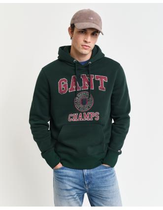 Sudadera Gant con capucha verde - Champs Graphic elegantemente diseñada