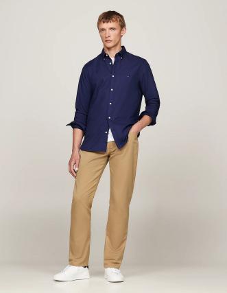 Camisa Tommy Hilfiger: Slim Flex Dobby Carbon Navy 2