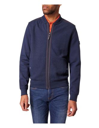 Cárdigan Pierre Cardin Hombre Azul Cuello Mao Cremallera - Manzanos Moda