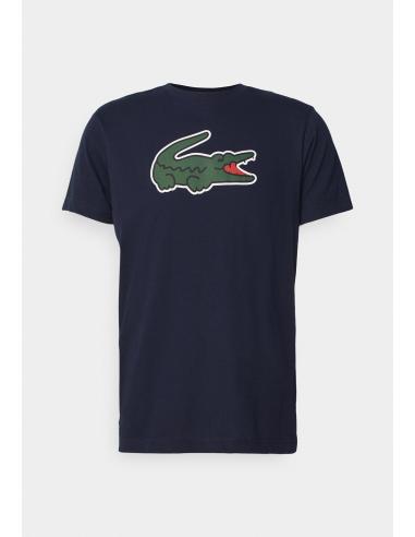 Camiseta Lacoste Logo Grande Ultra Dry Azul Marino Camiseta Lacoste Logo Grande Ultra Dry Azul Marino