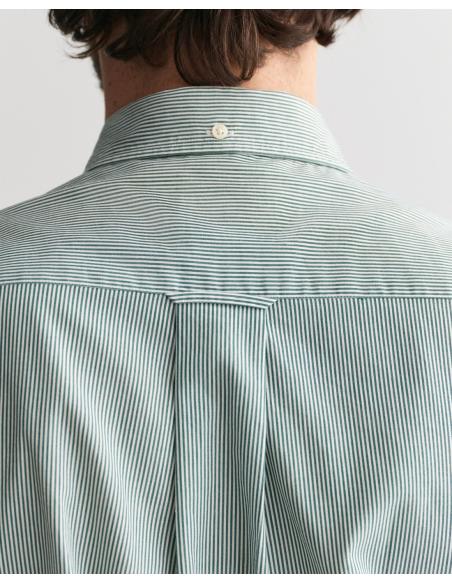 Camisa Gant Poplin, Raya Fina, Verde | ¡Complemento perfecto para tu estilo!
