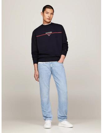Sudadera Tommy Hilfiger: Felpa, Cuello Redondo Azul.
