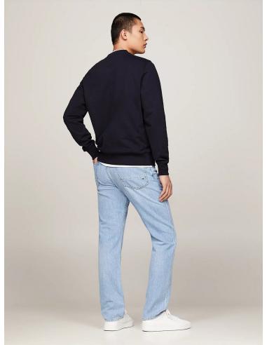 Sudadera Tommy Hilfiger: Felpa, Cuello Redondo Azul. Sudadera Tommy Hilfiger: Felpa, Cuello Redondo Azul.