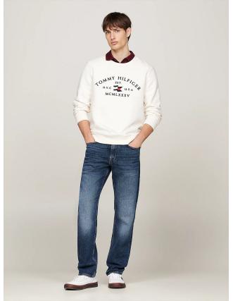 Sudadera Tommy Hilfiger, Estilo Cuello Redondo en Color Ivory Petal 2