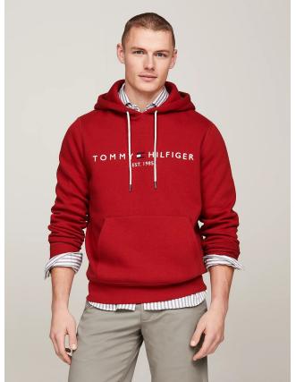 Sudadera Tommy Hilfiger: Capucha y Logo Bordado - Dark Magma.